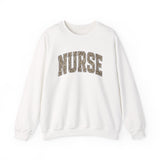Retro Leopard Nurse Sweatshirt - Nurse Sweatshirt